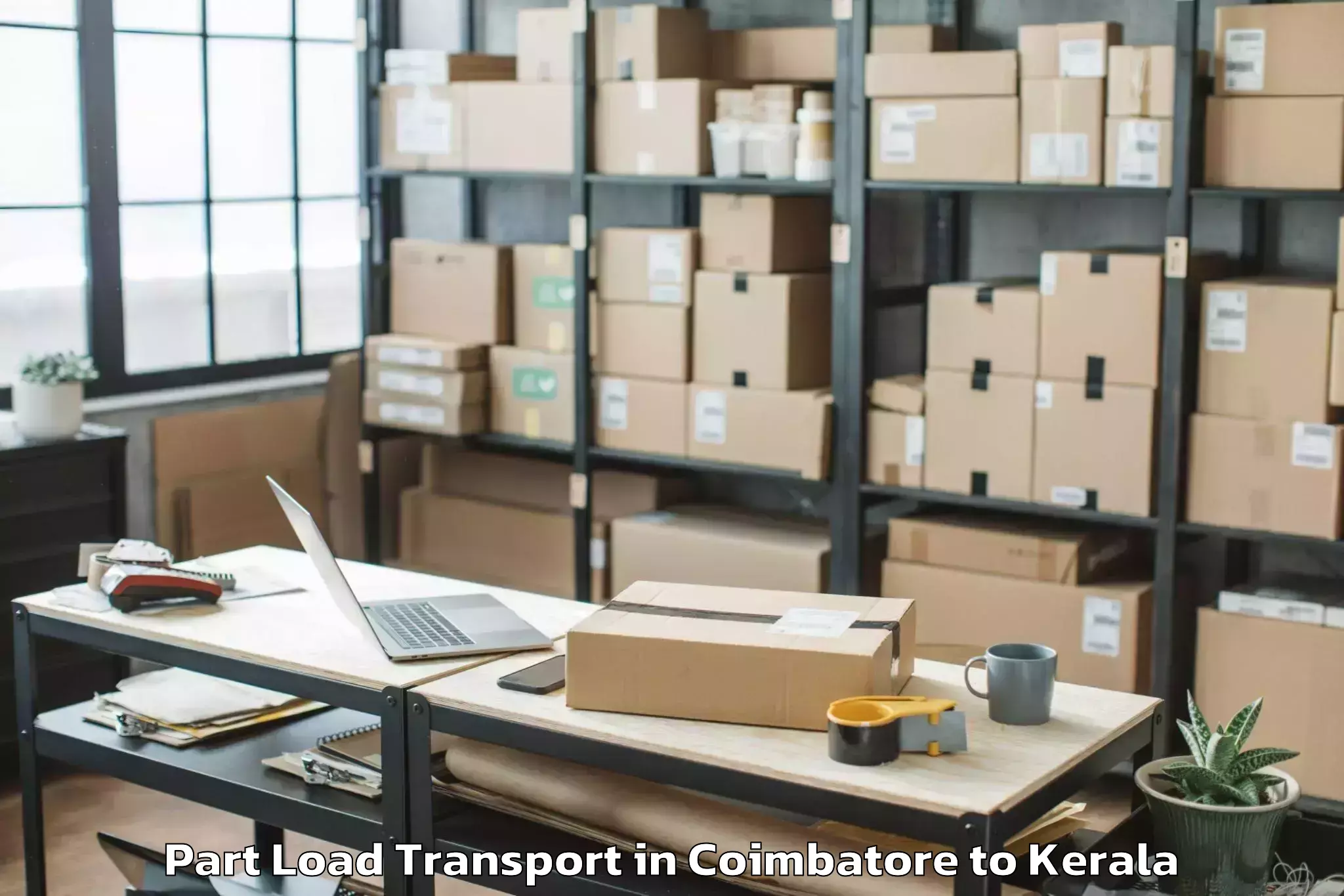 Affordable Coimbatore to Chengannur Part Load Transport